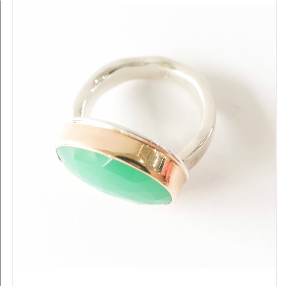 💚Jamie Joseph chrysoprase ring w/ 14k gold - Picture 2 of 6
